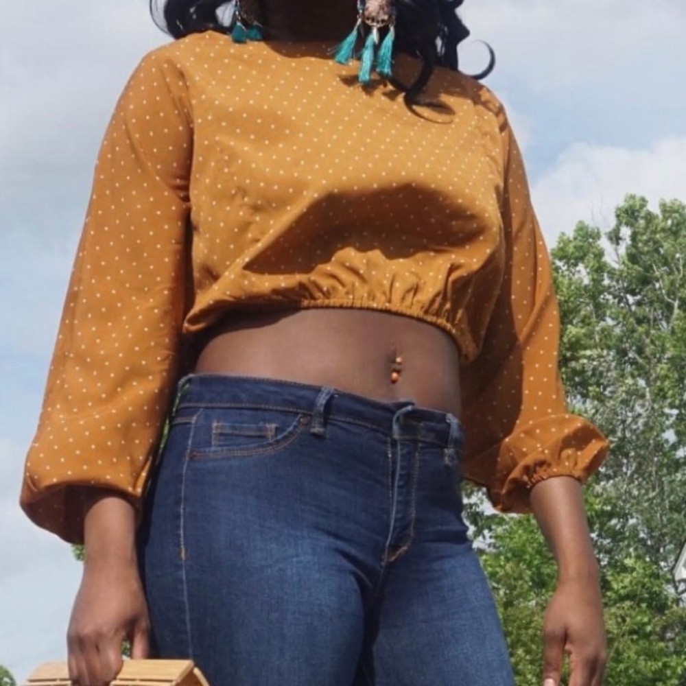 Laced up back Crop Top